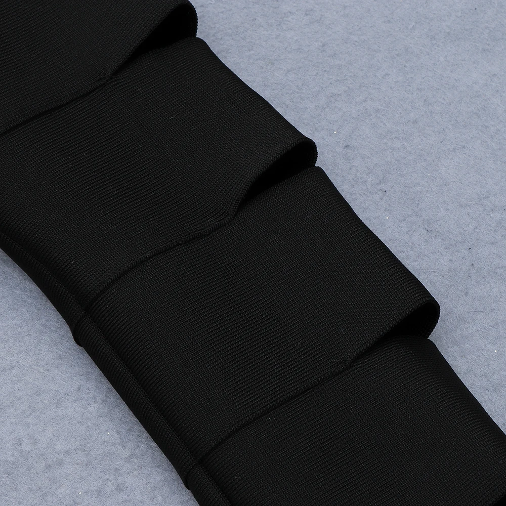 

Women Winter Sexy Long Sleeve Turtleneck Hollow Out Black Bodycon Bandage Dress 2020 Elegant Evening Party Dress Vestidos