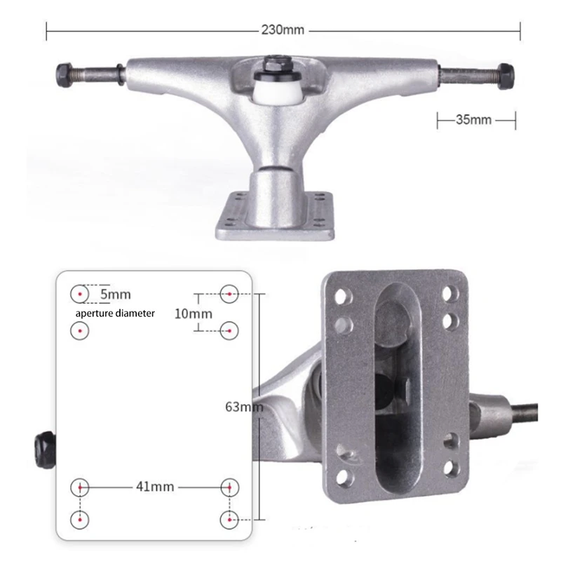 

2Pcs 6.25Inch Surf Skateboard Truck Surf Skate Skateboard Truck Longboard Truck Fish Board Long Board Steering Bracket