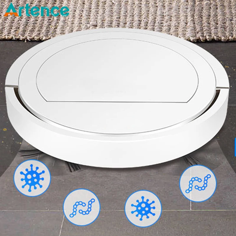 Робот пылесос 3 в 1 1800 PA мощный для всасывания шерсти домашних животных домашний