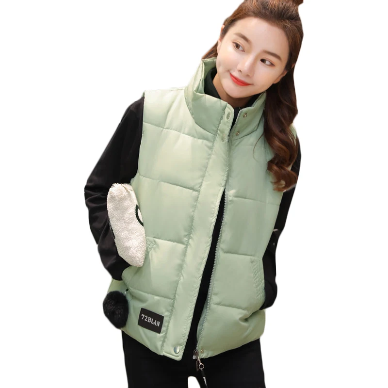 Женский маленький жилет из хлопка куртка новый зимний теплый пуховой Женская
