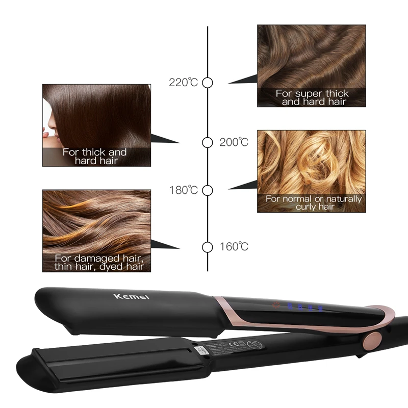 Профессиональный Выпрямитель для волос + 4 режима температуры 2 в 1 инструмент