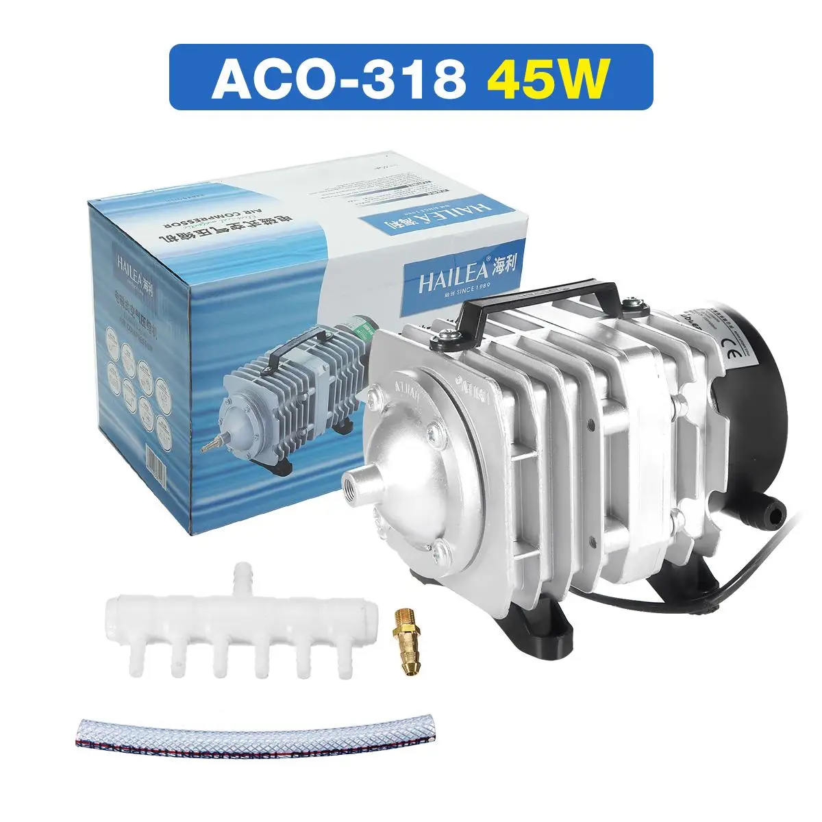 Воздушный компрессор Hailea 220 В аксессуары для аквариумов 70 л/мин электромагнитный