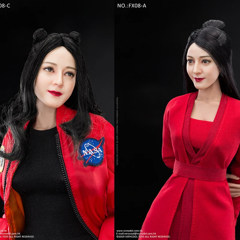 Новинка 1/6 красивая резьба на голове Женская звезда длинные волосы древняя