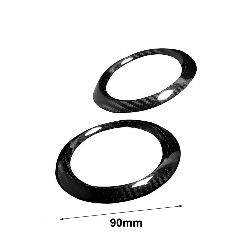 

2Pcs Air Condition Outlet Cover Durable Anti-scratch Round Carbon Fiber Air Vent Ring Trim for Mercedes-Benz CLA/A-class CLA200/