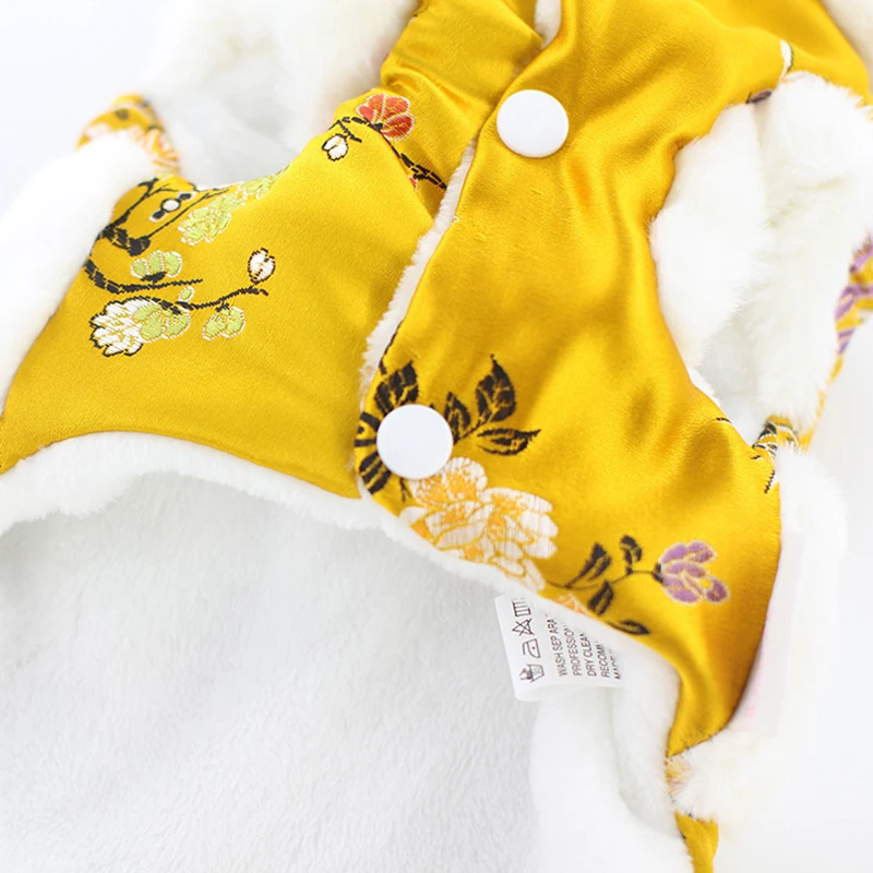 Dog Coats Winter Pet Clothes Stitchwork Tang Suit for Sweater Parkas Chinese Style Suits Corgi Teddy Puppy Cat Costumes | Дом и сад