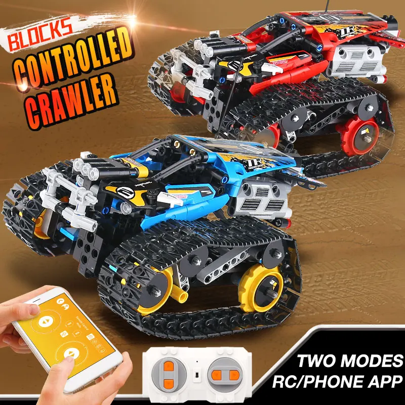 Motor Power Up Function RC TRACKED RACER Electric fit technic car 42065 Building Block bricks compatible Model gift | Игрушки и хобби