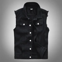 casual sleeveless vest mens hoodie street punk cowboy jacket available in various sizes m 6xl black