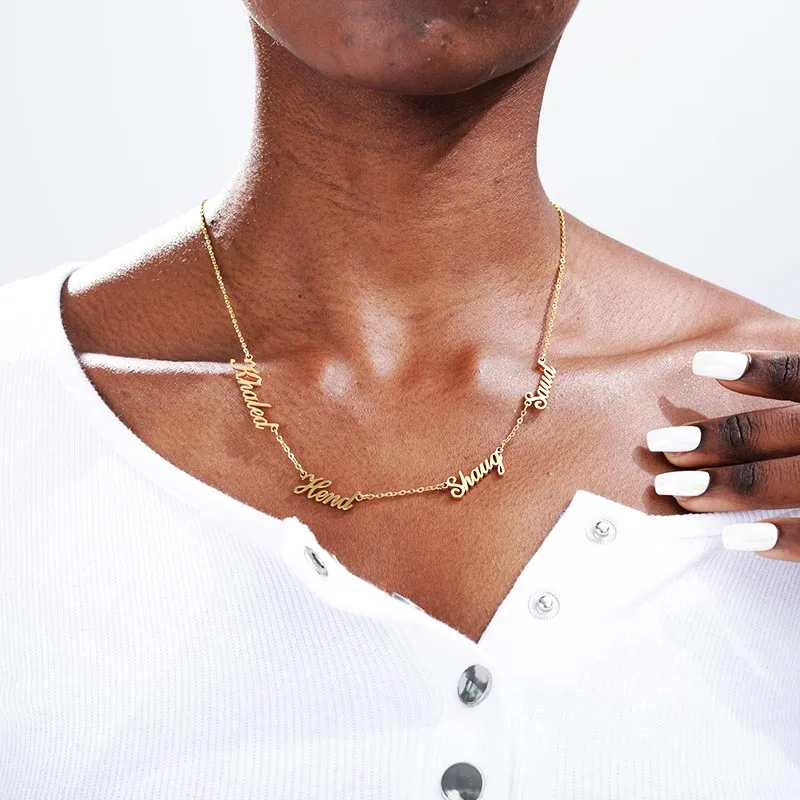 Индивидуальное ожерелье с различными именами 1 5 индивидуальное из нержавеющей