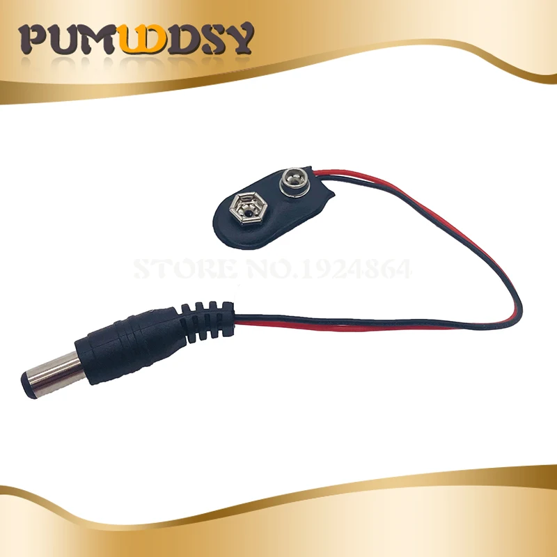 10 шт. экспериментальный кабель питания 9 В для подключения батареи к разъему