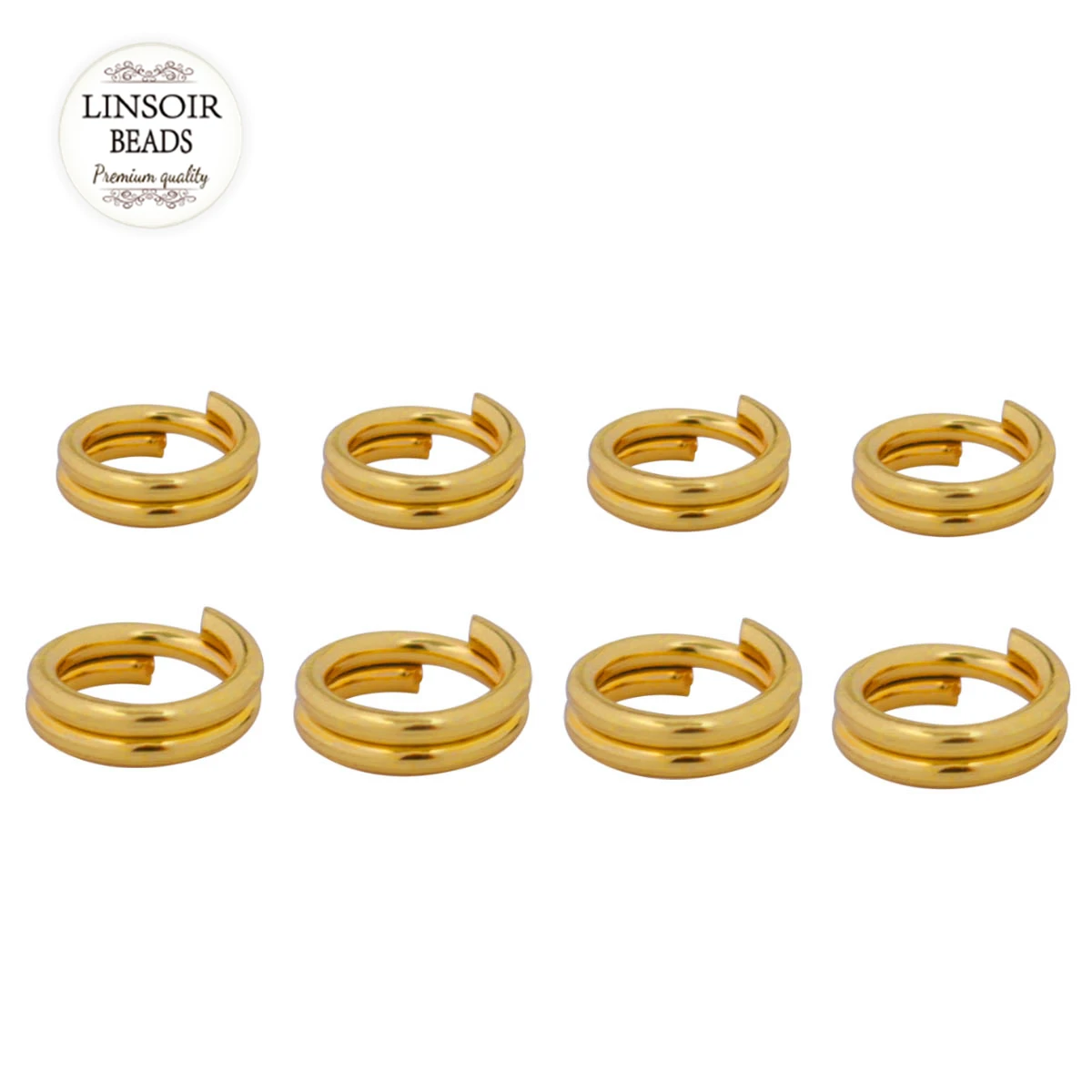 100 шт./лот соединитель для ювелирных изделий двойное кольцо Звенья из нержавеющей