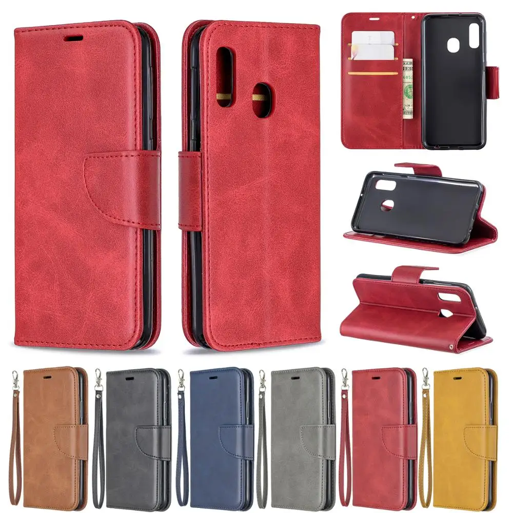 Кожаный чехол книжка для samsung Galaxy A50 A 50 70 A70 A30 A40 A20 A10 A10E A20E с магнитной подставкой