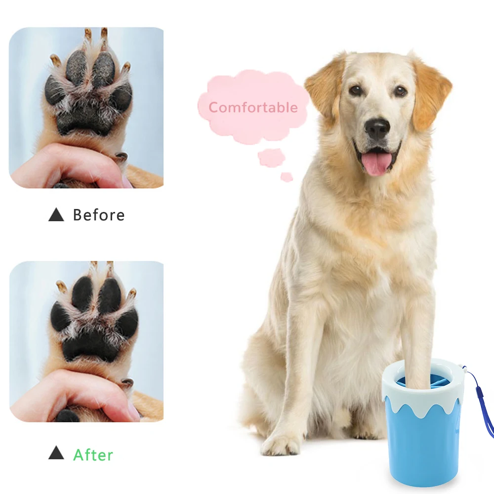 Портативное приспособление для очистки лап собак щетка быстро моется грязная