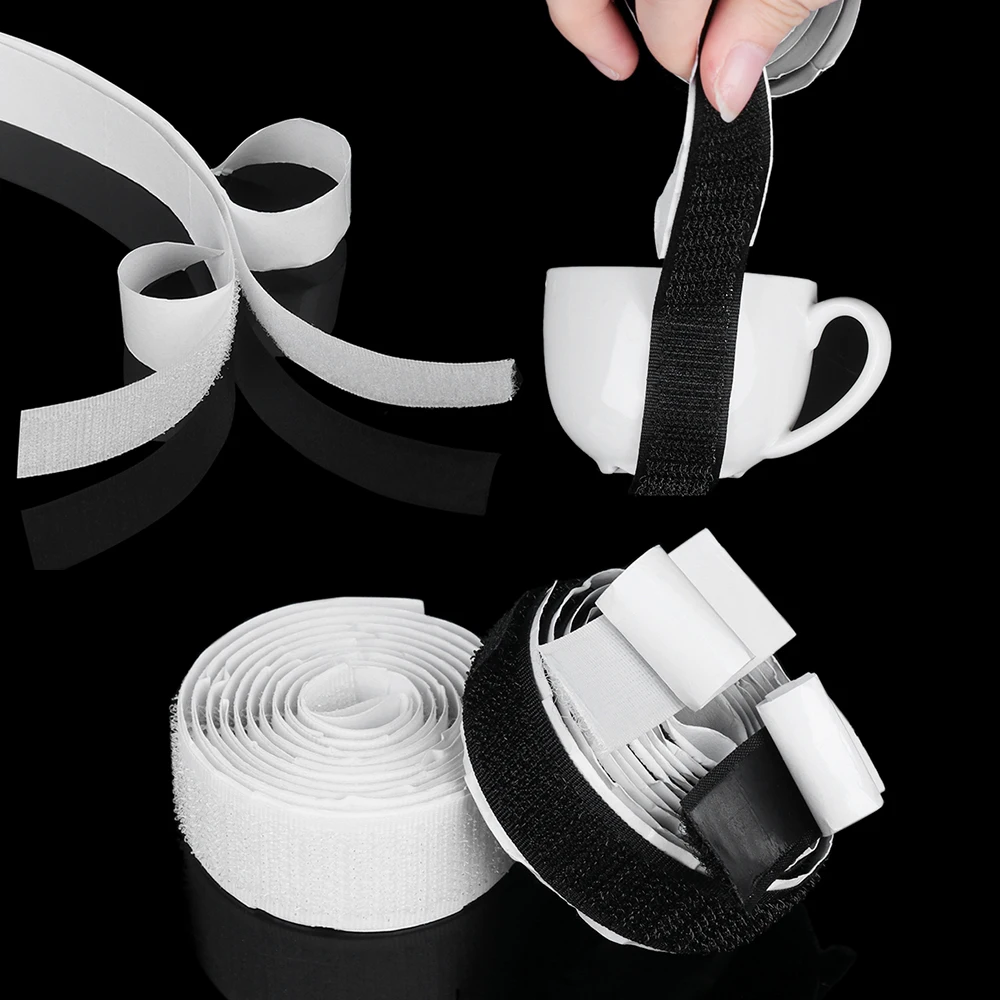 1 метр черный крюк и петля Magic Высокое качество нейлон Стикеры клей Disks16/20 Вт 30 50 мм