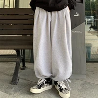qweek oversize gray jogging sports pants women harajuku streetwear baggy black joggers sweatpants korean fashion wide trousers