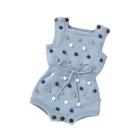 baby bodysuits sleeveless autumn newborn bebes girls jumpsuits one pieces fashion dots knitted toddler infantil body suits 0 18m
