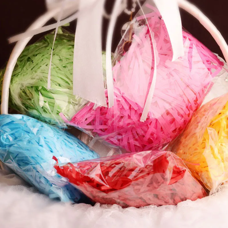 

Candy Box Filler Crinkle Cut Paper Shred Paper Gift Boxes Filler Valentine Wedding Shredded Paper Colorful Birthday Decoration