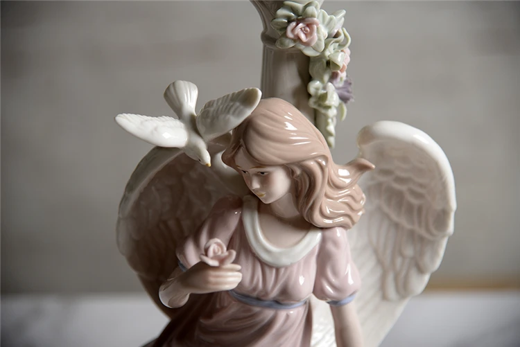 Фарфоровый ангел фигурка ручной работы Керамика Ангел миниатюрный персонажа из