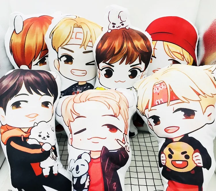 Kpop Милая подушка кукла v jungkook jimin rm suga jh jin аксессуары Подарки