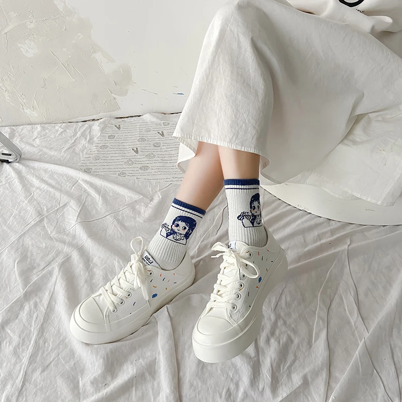 

Summer Shoes Ladies Women Round Toe All-Match Casual Female Sneakers Modis 2021 New Cross Cute Basic Flock Lace-Up Solid Fabric
