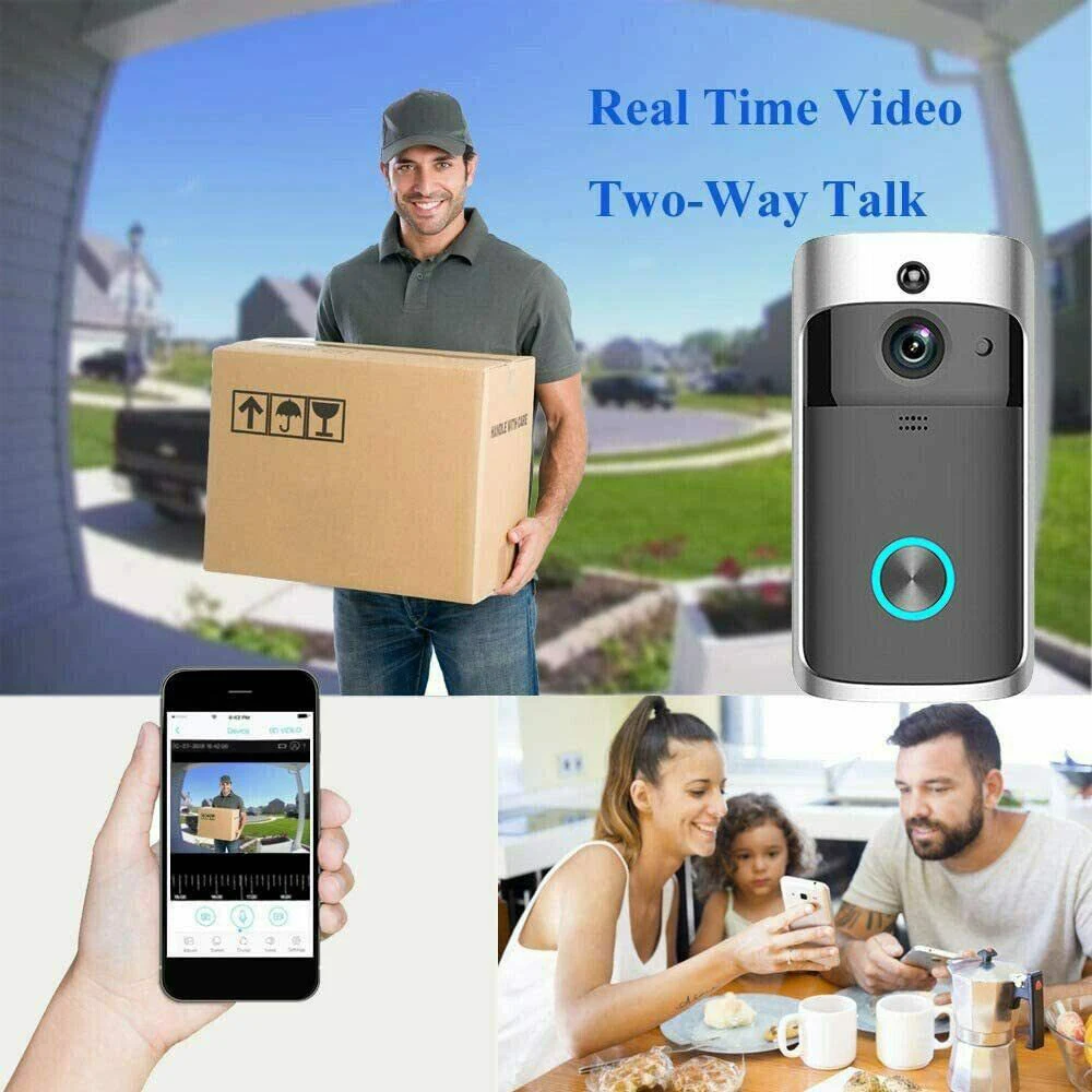 

Wireless Smart Doorbell Two Way Video Talk WiFi Door Bell Camera Waterproof Human Detection Video Intercom Support 32GB TF Card