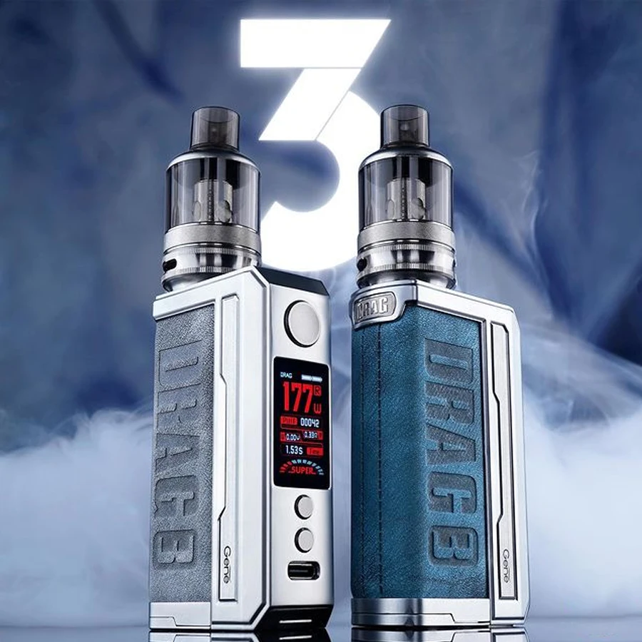 

Original 177W VOOPOO DRAG 3 TC Kit with 5.5ml TPP Tank DRAG 3 Mod VS Drag 2 TC Kit wi/ 5ml UFORCE T2 Atomizer E-cig Vape Kit