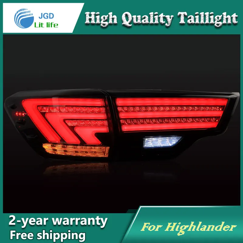 Car styling 35w led car Highlander taillight for Toyota taillights 2015 tail lamp DRL+Signal+Brake+Reverse | Автомобили и