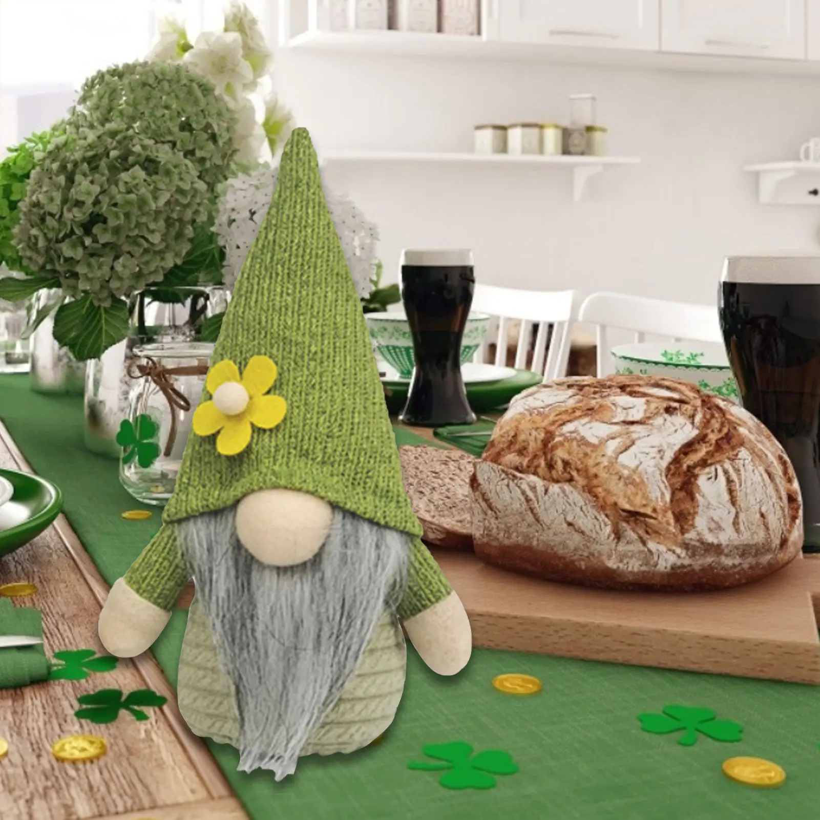 

Faceless Doll 2021 Irish Green Clover Faceless Doll Decoration Decoration St. Patrick's Day