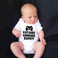future gaming buddy newborn baby boys girls funny romper infantshort sleeve clothes toddler fashion jumpsuit 0 24m
