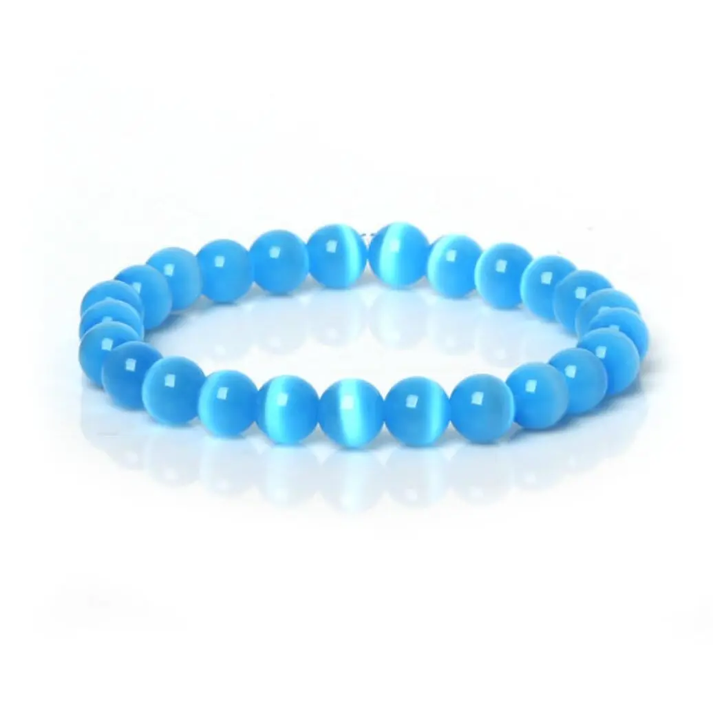 Blue Натуральный камень браслет Будда из бусин коричневый тигровый глаз Йога Медитация Braclet для мужчин женщин ручной ювелирные изделия Homme унисекс - Окраска металла: Blue