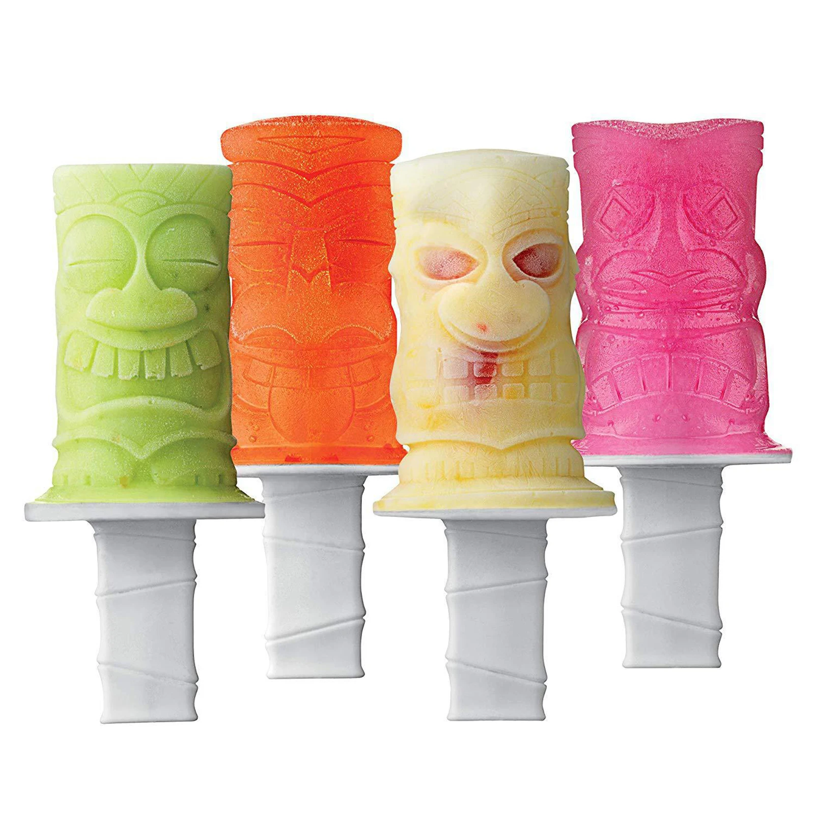 

Ice Cream Molds Set of 4 Household DIY Reusable Ice Makers with Sticks Suitable for Home Bar Party HFD889