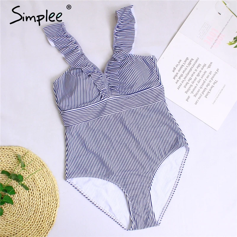 Женский купальник Simplee с цветочным принтом цельный купальный костюм пуш-ап и