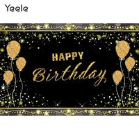 yeele gold black ballon glitters light bokeh adult birthday photography customize backdrop decoration backgrounds photo studio