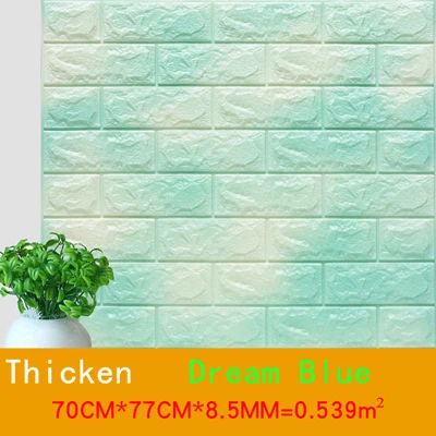 70X77CM 70*77 3D плиточная панель наклейка на стену DIY пенопластовые наклейки школа детский сад Настенные обои-покрытие детская спальня декор для гостиной - Цвет: 70X77CM