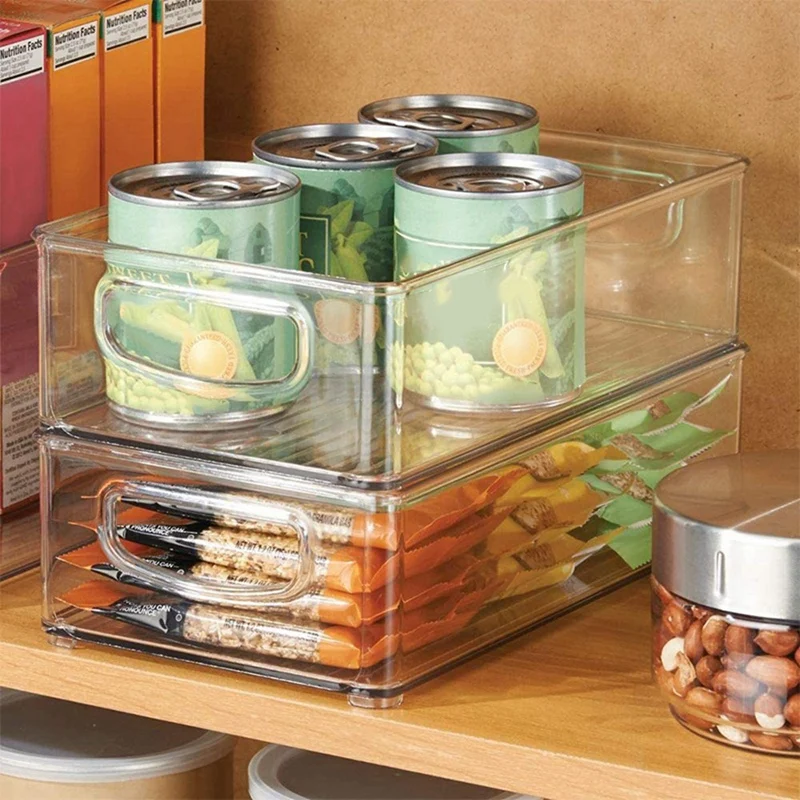 

4 Pcs Pantry Refrigerator Organizer Bins with Handles & 1 Pcs Vegetable Peelers for Kitchen,Y-Shaped and I-Shaped Peeler