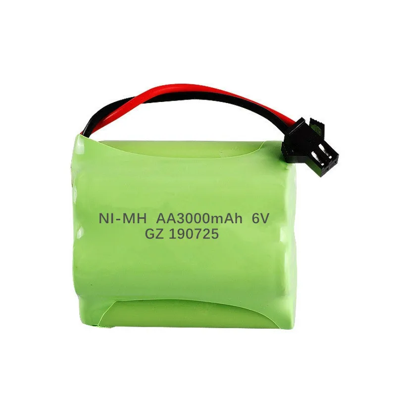 

Upgrade 6v 3000mah NiMH Battery For Rc Toys Cars Tank Truck Robots Guns Boats AA Ni-MH 2400mah 6v Rechargeable Battery Pack 2PCS