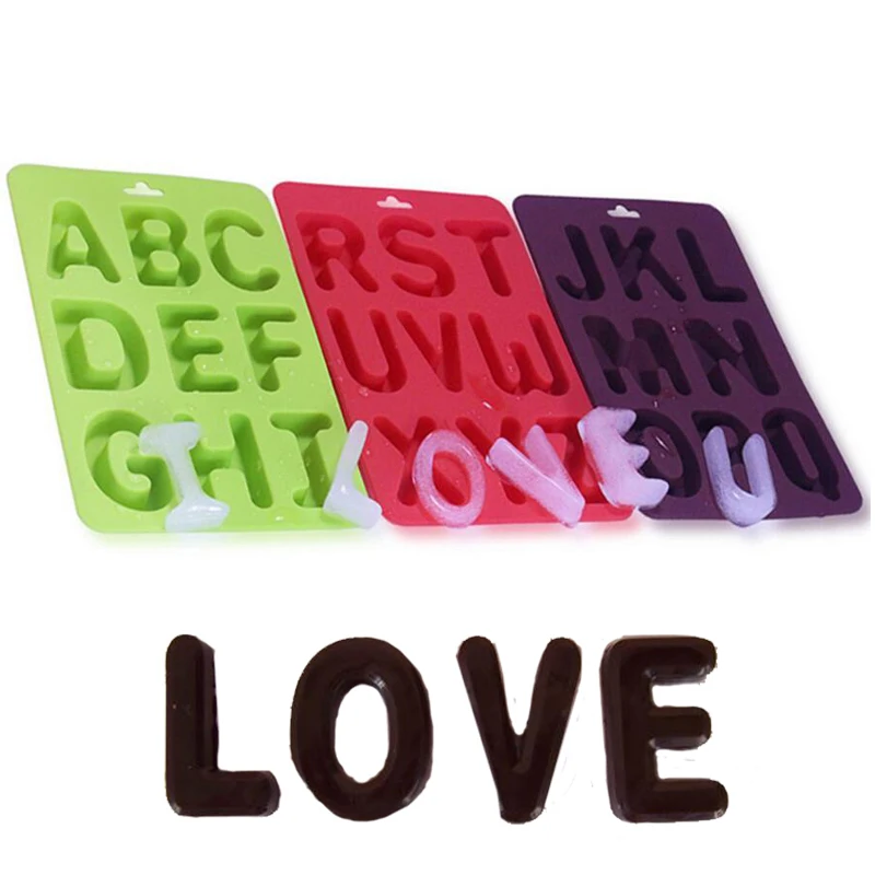 YIWUMART A-Z английские буквы шоколадная Форма Кухонный поднос для мороженого