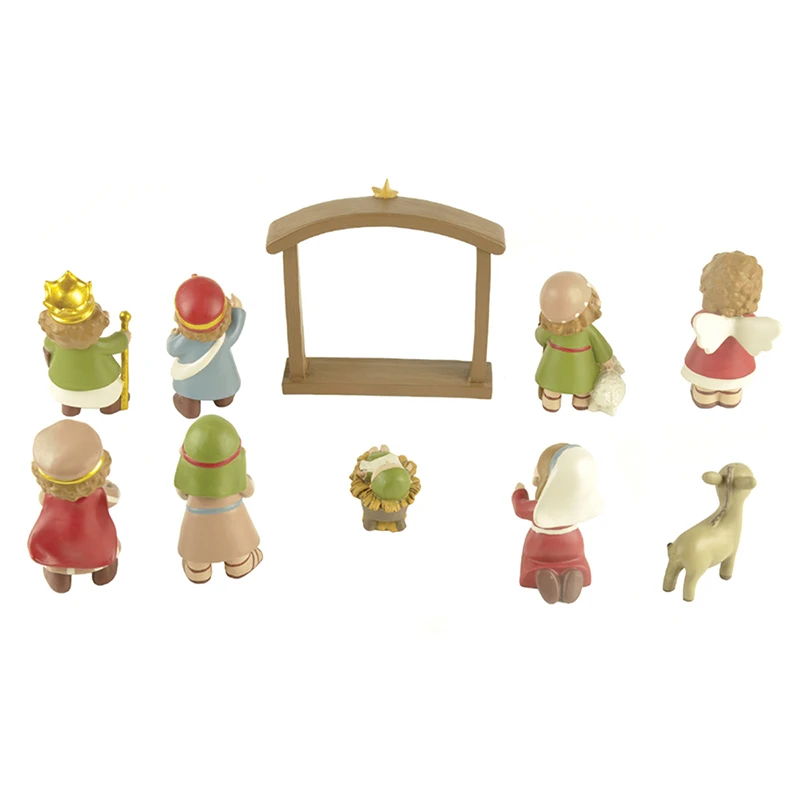 Католический колена религизная скульптура из смолы статуя Святого семейства