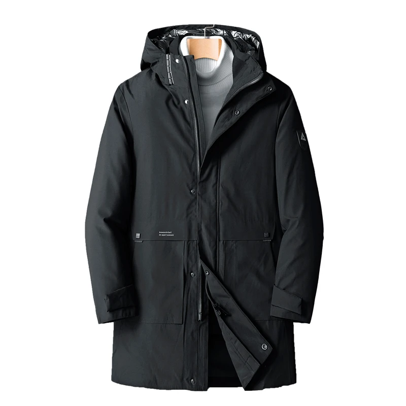 

2020 winter new high quality thick warm men's long hooded cotton coat jacket brand clothing loose Parka big size 5XL 6XL 7XL 8XL