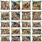 Милый чехол для подушки с изображением животных домашний декор собака кошка двусторонняя печать накидка Декоративные Чехлы для подушек подушки Чехол Декор для дома