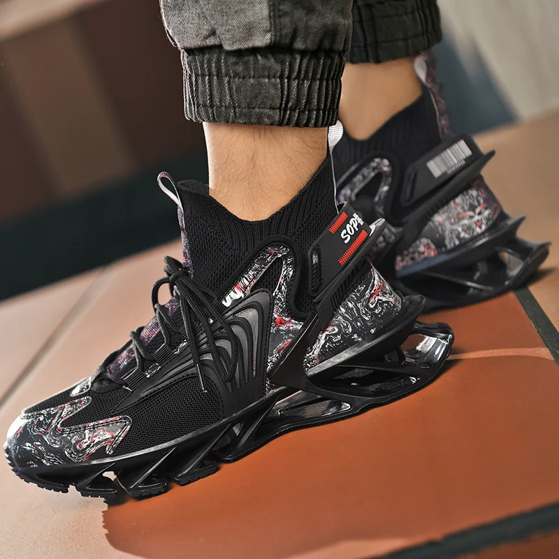 

Trendy Running Shoes Men's Sneakers Colorful Upper Blade Bottom Chaussures Pour Hommes Zapatos De Hombre New 2021