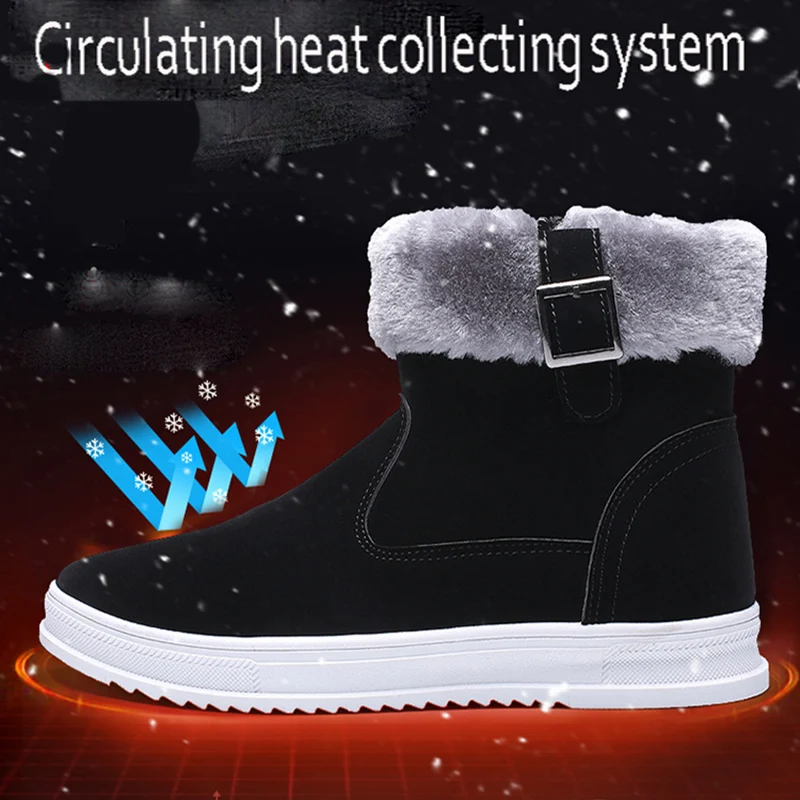 Новинка 2019 года Мужская обувь из вельвета и хлопка Мужские зимние трендовые