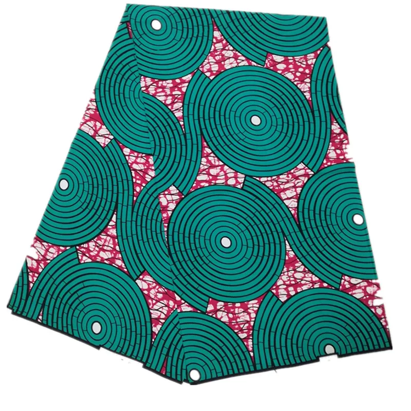 Зеленый круг дизайн настоящая африканская печать воск хлопок Guarauteed Высокое
