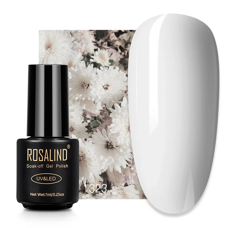 

ROSALIND 68 Colors Gel Nail Polish White Gel UV Nail Matte Base Top Gel Polish Soak Off UV Varnish Gel Paint 7ml Nail Art