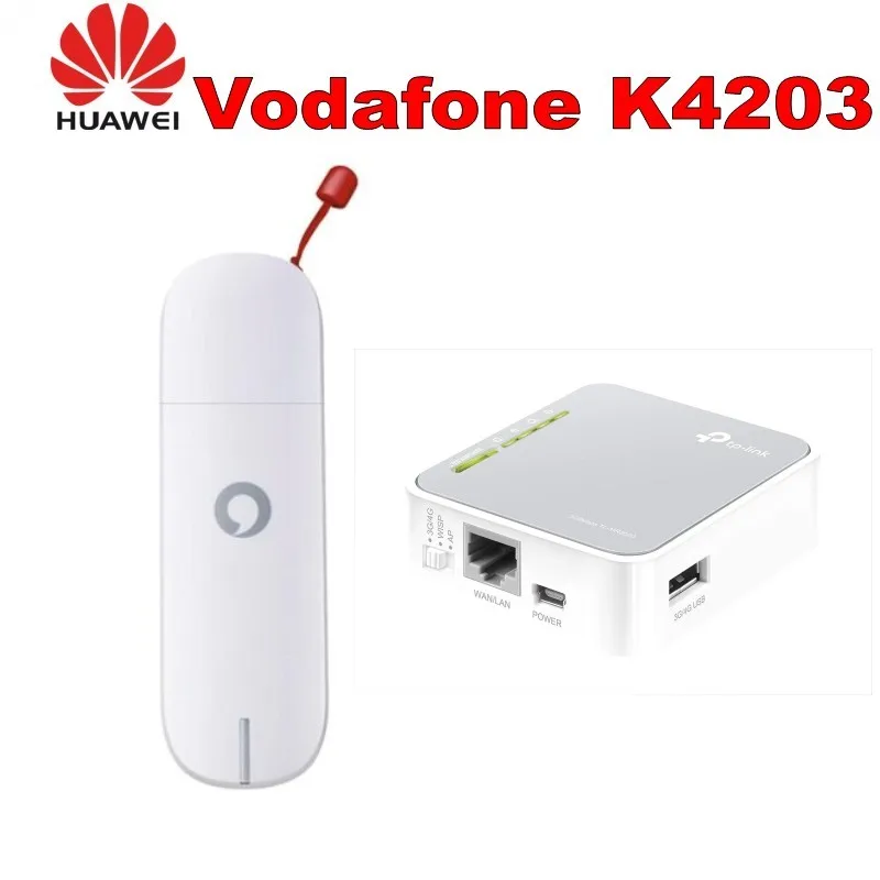 Модем Vodafone K4203 USB HSPA 10 шт. 21 6 Мбит/с + TP Link 150 Мб/с 1 порт 10/100 беспроводной N