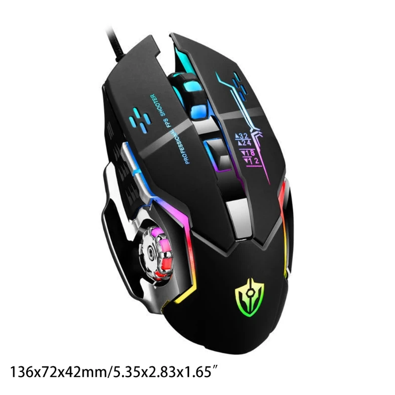 

Gaming Mouse Wired Mouse 6D 4-Speed DPI RGB Gaming Mouse For PUBG Computer Laptop 7 Color Breathing Backlight Mouse Gaming Mice