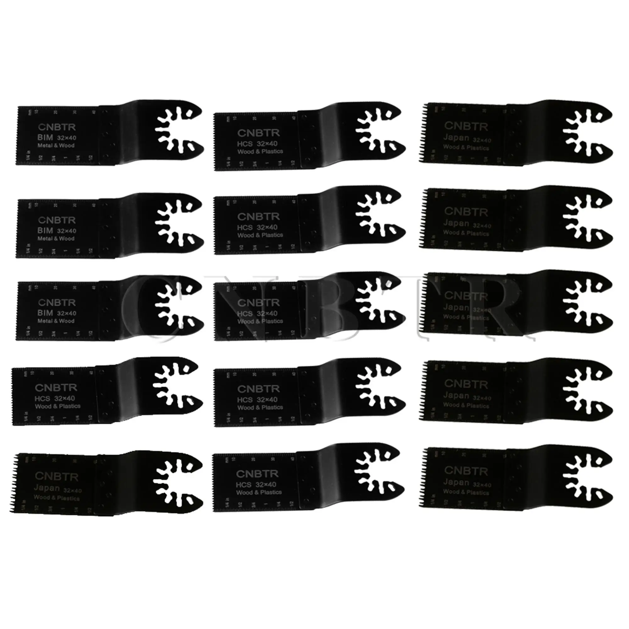 Чёрный быстросъемный набор лезвий для пилы CNBTR 15 шт. | Инструменты