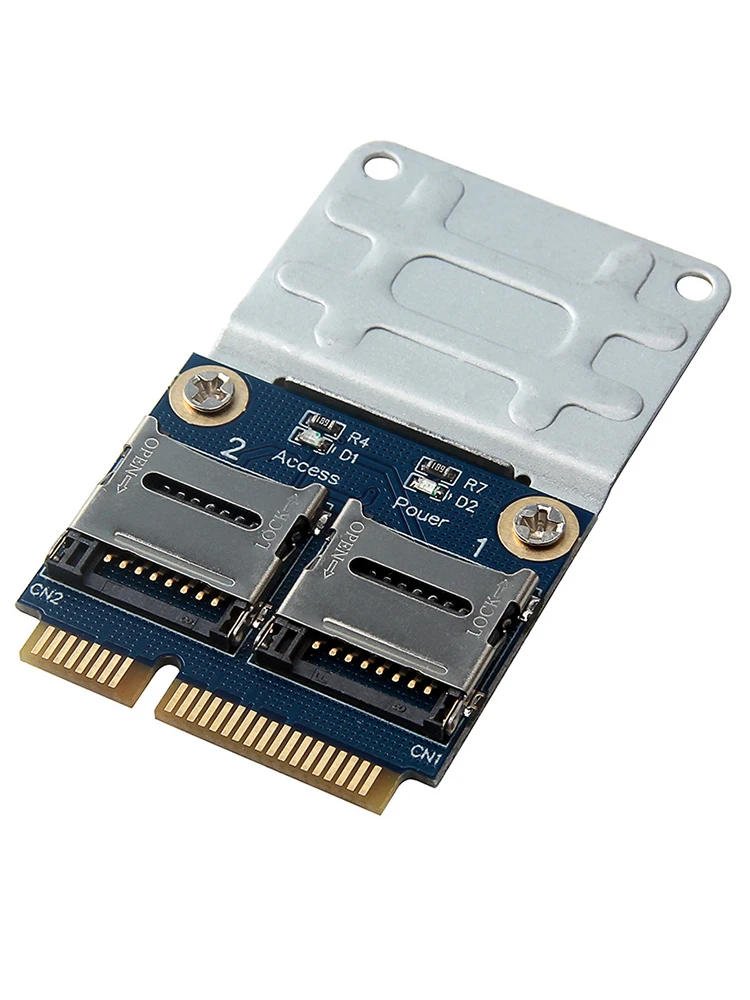 2 SSD HDD для ноутбука двойной Micro- SD SDHC SDXC TF Mini PCIe устройство чтения карт памяти MPCIe в