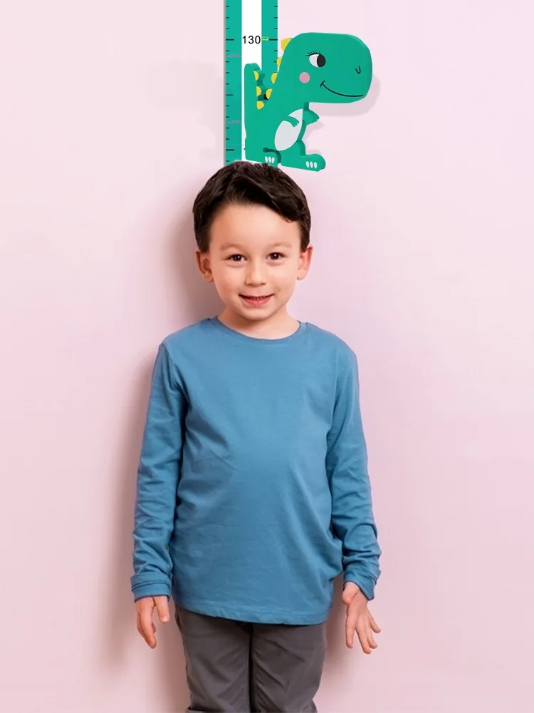 Magnetic Baby Kids Height Growth Chart 3D Dinosaur Measure Ruler Children's Room Wall Nursery Stickers (Blue) | Игрушки и хобби