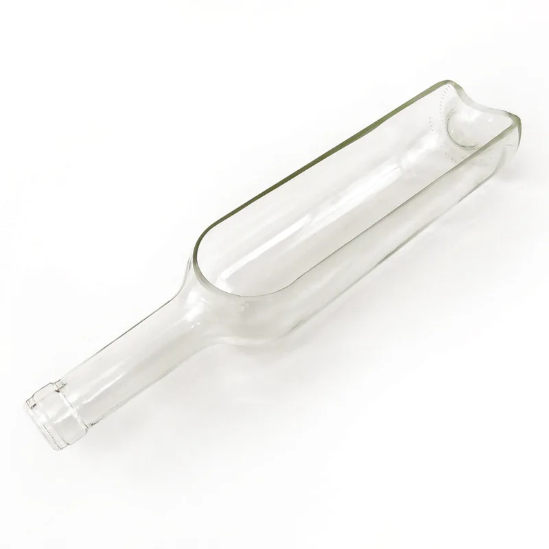 

Half Cutting Red Wine Bottle Flower Pot Multifunction Glass Table Top Decorative Candlestick Micro-landscape Tabletop Decorative