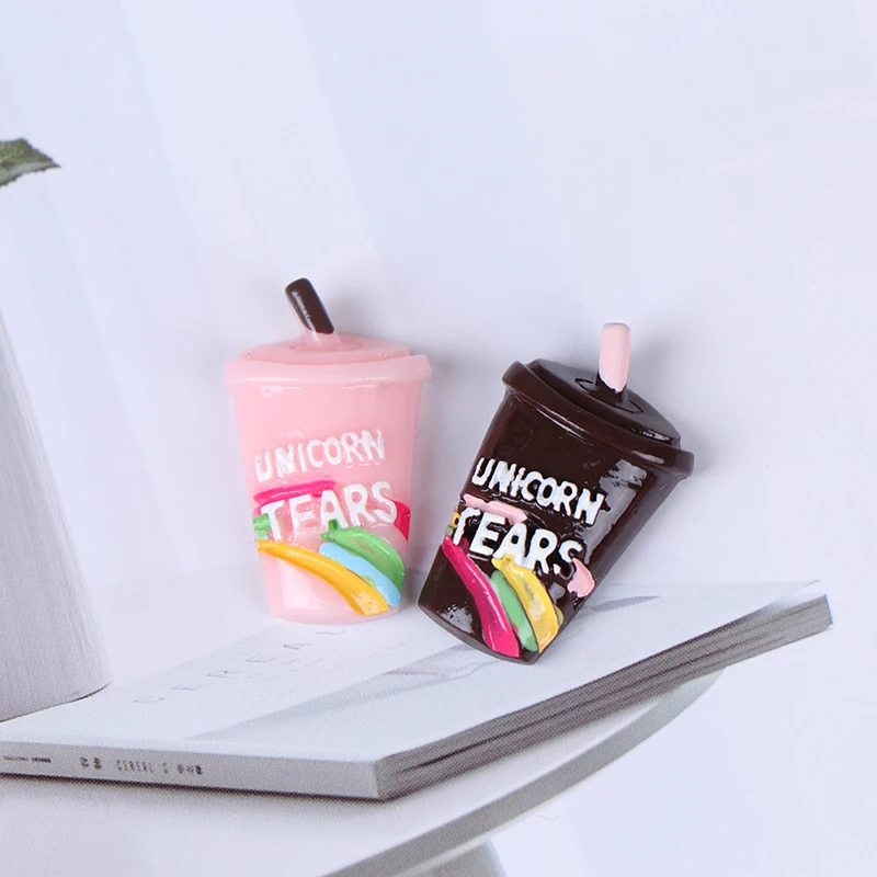 10 шт./лот Радужная кофейная чашка полимерный слайм подвески глина для